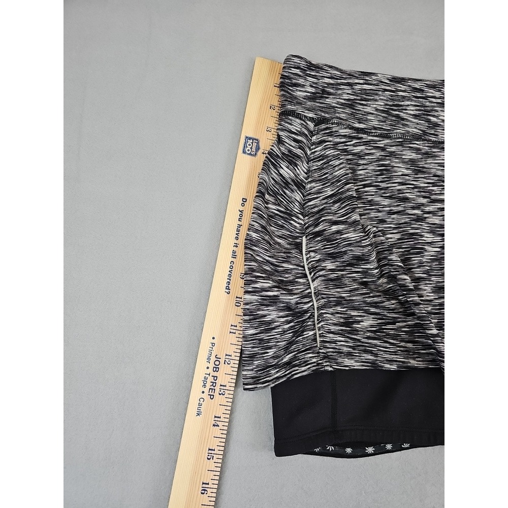 Athleta Skort Women's Small Contender 2-in-1 Skirt Gray Black Space Dye 268536 - Picture 4 of 8